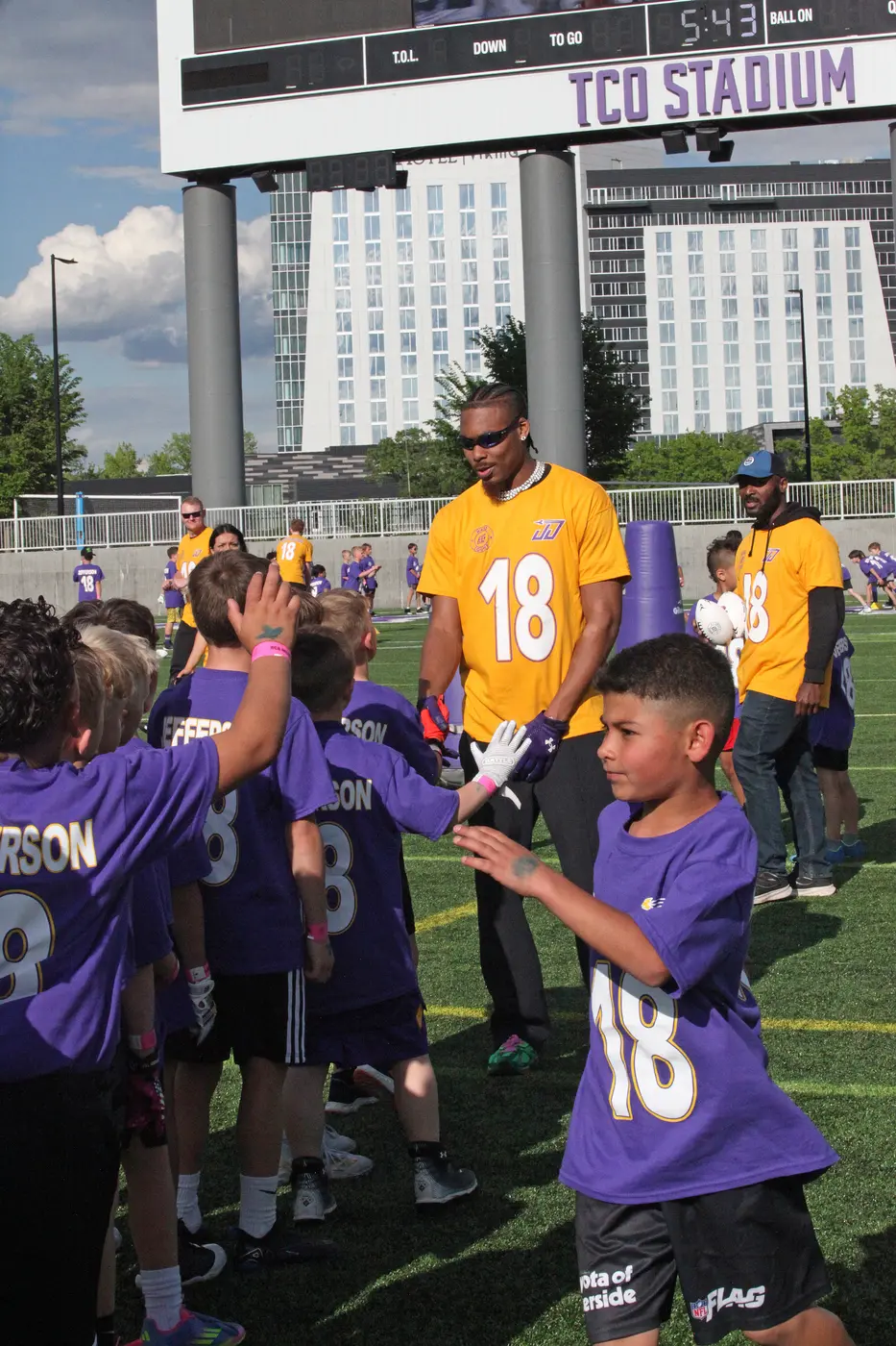 A young camper at the JJets event
