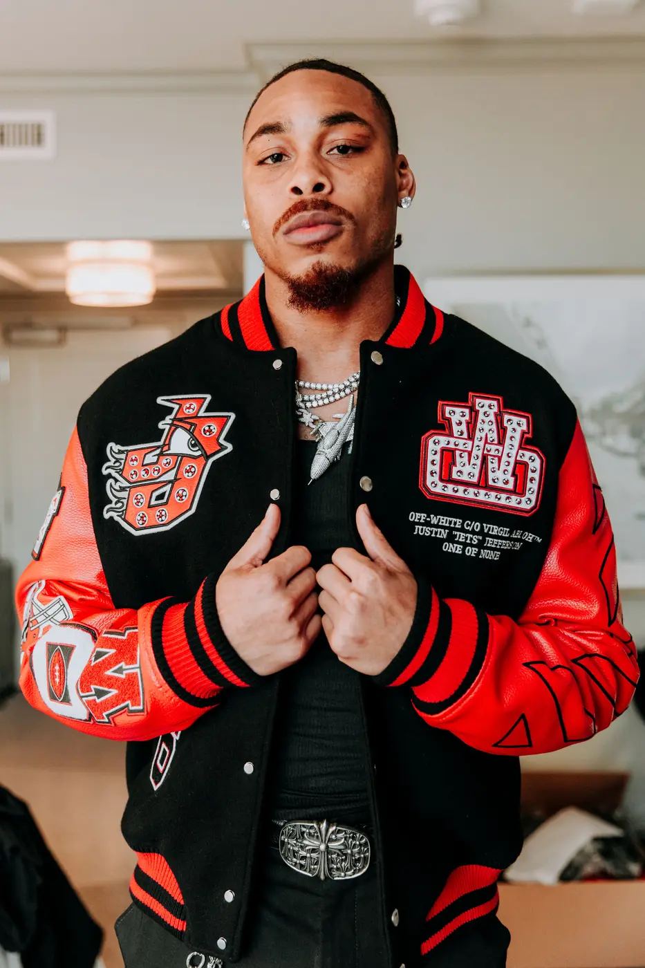 Justin Jefferson in a custom jacket