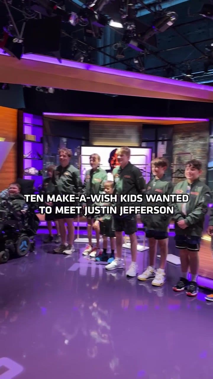 Make-A-Wish kids spending the day with Justin Jefferson